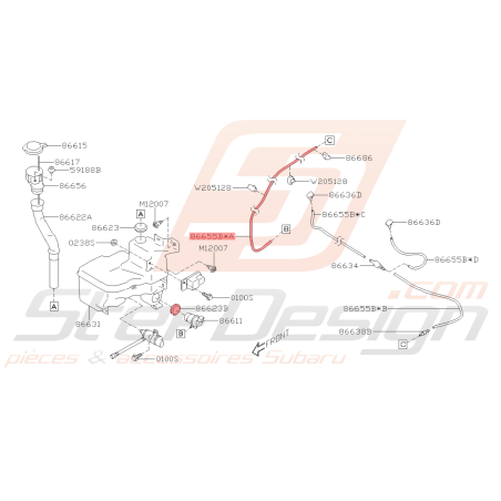 Tuyau Lave-Glace Origine Subaru BRZ 2013 - 201943395