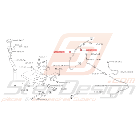 Agrafe Origine Subaru BRZ 2013 - 201943396