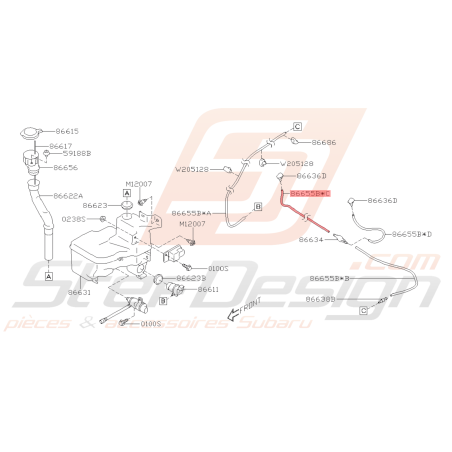 Tuyau Lave-Glace Origine Subaru BRZ 2013 - 201943399