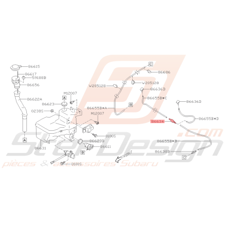 Valve de Lave-Glace Origine Subaru BRZ 2013 - 201943400