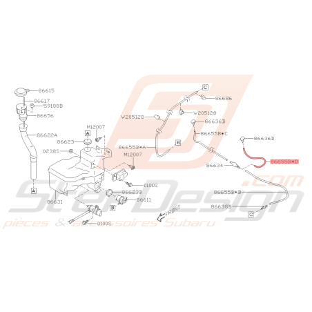 Tuyau Lave-Glace Origine Subaru BRZ 2013 - 201943407