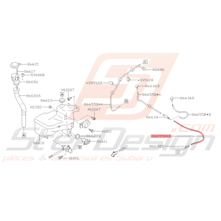 Tuyau Lave-Glace Origine Subaru BRZ 2013 - 201943409