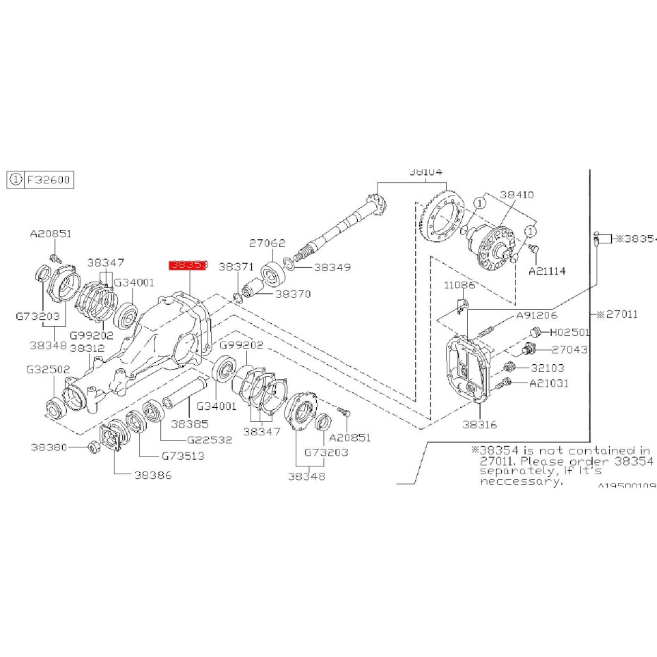 Joint carter de pont STI 
