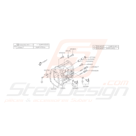 Schema Boite Transfert Origine Subaru FORESTER Turbo 05-0743411