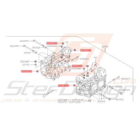 Bouchon Bloc Moteur Origine Subaru GT 93-00 WRX/STI 01-19 BRZ 13-1943416