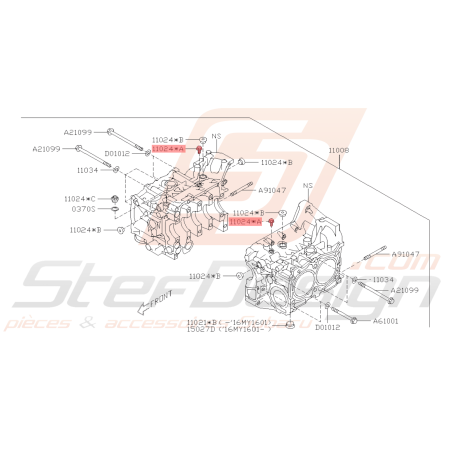 Bouchon Bloc Moteur Origine Subaru GT 99 - 00 WRX STI 01 - 1943417