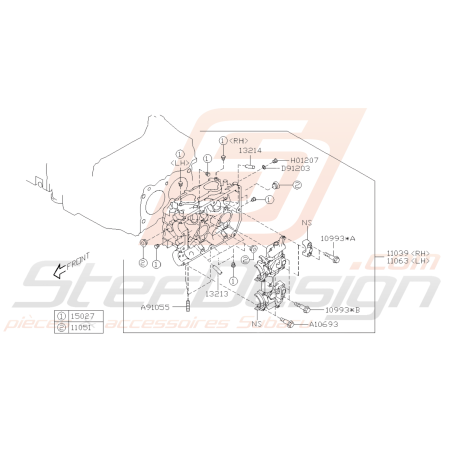 Schéma Culasse (Corps) Origine Subaru STI 2015 - 201943433