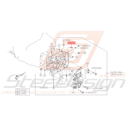 Guide de soupape d'admission Origine Subaru GT 97-00 WRX/STI 01-19 FORESTER 97-02/05-0743434
