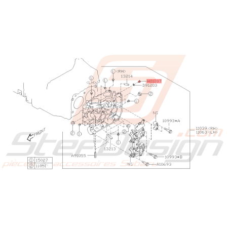 Bouchon fileté Origine Subaru WRX STI 2008 - 201943435