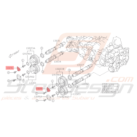 Couvercle Poulie Arbre à Cames Origine Subaru WRX 06-10 STI 01-19 FORESTER 05-0743460