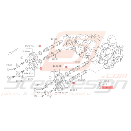 Joint spy arbre à cames admission WRX 06-10 STI 01-07 / 15-19 Forester 05-07 Admission et Échappement STI 08-1543465