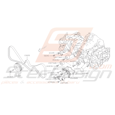 Schéma Courroie de Distribution Origine Subaru STI 2015 - 201943466