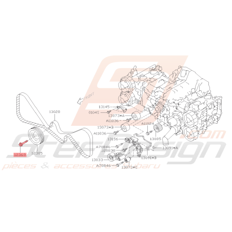 Vis de poulie vilebrequin Origine Subaru GT 97-00 WRX STI 01-19 FORESTER43467