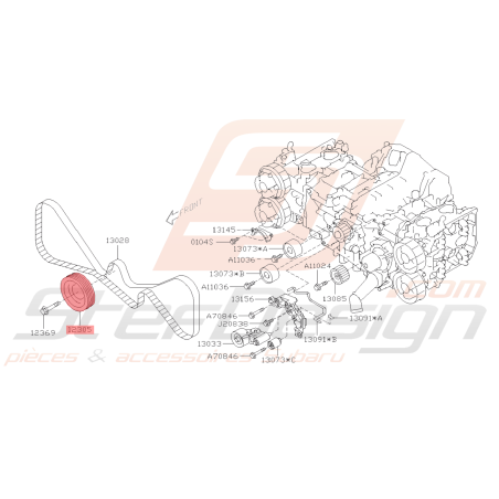 Poulie de vilebrequin origine Subaru WRX 2.5L 06-19 STI 01-19 FORESTER 05-0743468