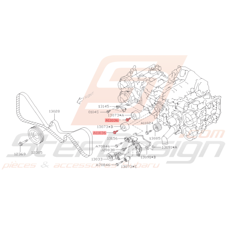 Vis de galet lisse de distribution Origine Subaru GT WRX STI Forester Turbo 97-02/05-0743472