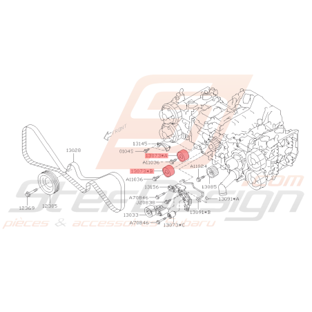Galet lisse courroie de distribution Subaru GT 93-00 WRX/STI 01-19 Forester Turbo 97-02/05-0743473