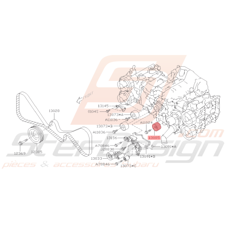 Galet cranté SUBARU GT 93-00 WRX/STI 01-19 Forester Turbo 97-02/05-0743476
