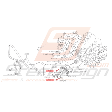 Vis galet rouleau distribution et de support de galet tendeur WRX/STI 03-1943479