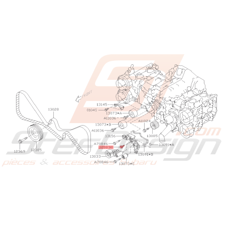 Vis support galet tendeur Origine Subaru GT 99-00 WRX STI 01-19 Forester Turbo 97-02/05-0743480
