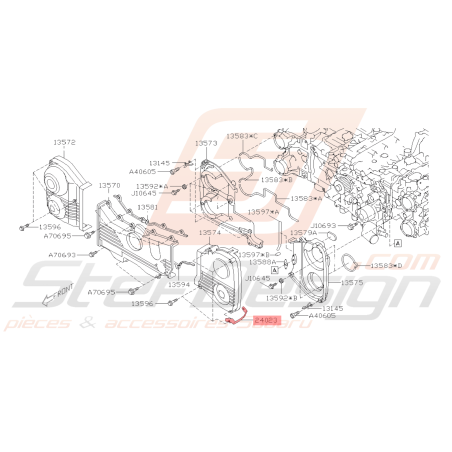 Renfort de Faisceau Origine Subaru STI 2015 - 201943484
