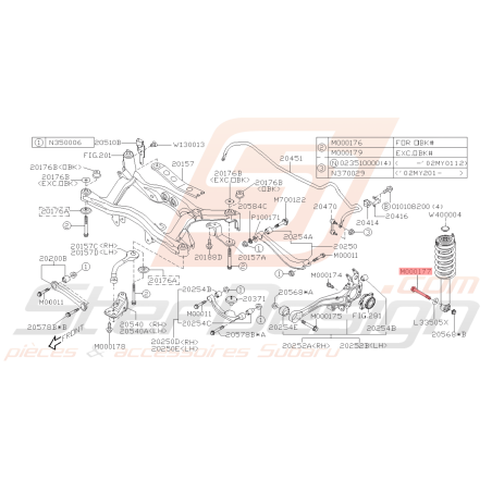Vis de Tirant Origine Subaru LEGACY 200243489
