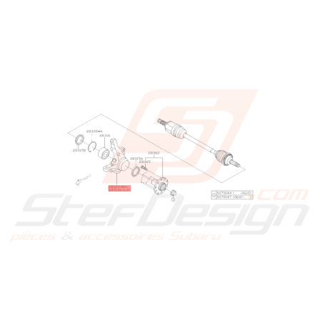 Porte moyeux avant adaptable Subaru GT WRX STI FORESTER43497