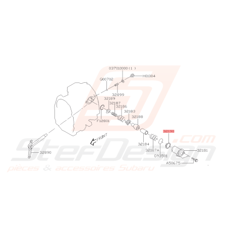 Entretoise sélecteur Origine Subaru GT 93-00 WRX 01-10 FORESTER 05-0743518