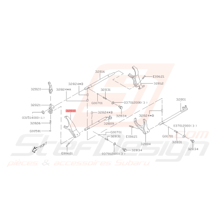 Fourchette d'embrayage Origine Subaru GT 93-00 WRX 01-10 FORESTER 05-0743532