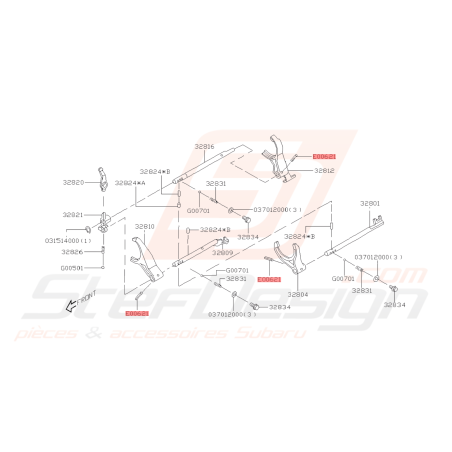 Goupille Origine Subaru GT 93-00 WRX 01-10 FORESTER 05-0743542