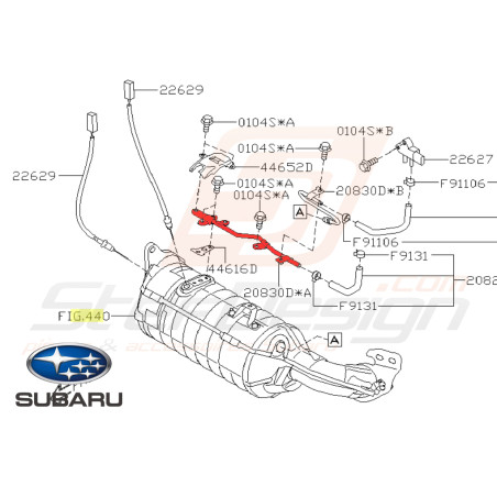 Tuyau de pression de FAP pour Subaru Outback EJ20Z 201243694