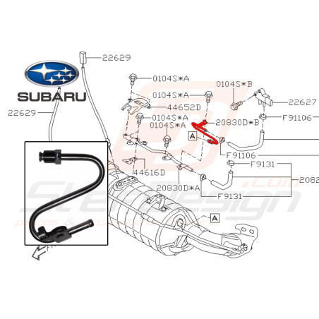 Tuyau de FAP pour Subaru Outback EJ20Z 201243695