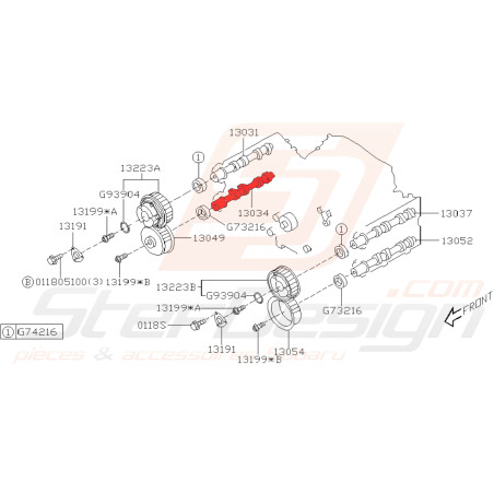 Arbre à cam échappement pour subaru Impreza SPEC-C 200443796