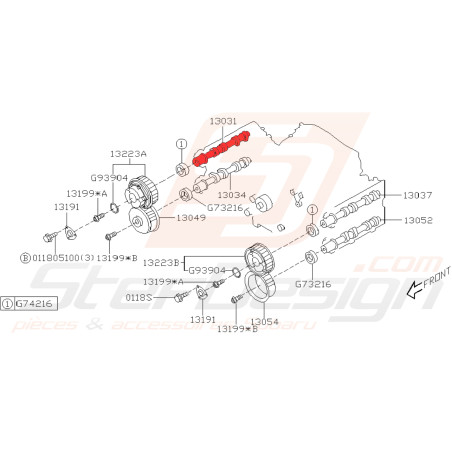 Arbre à cam admission pour subaru Impreza SPEC-C 200443799
