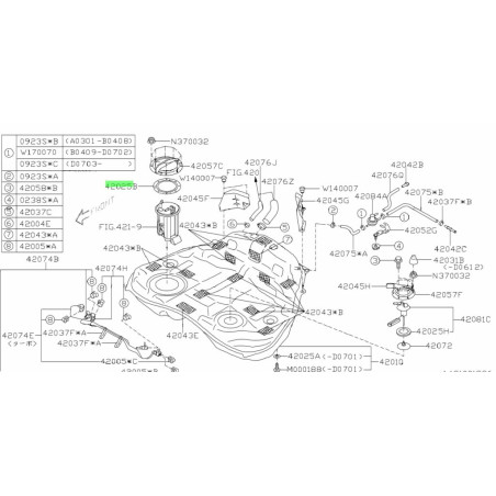 Joint de couvercle de réservoir WRX/STI 2008-201943858