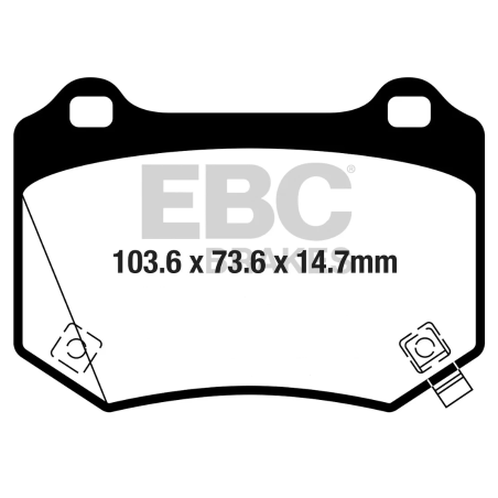 Kit plaquettes arrière EBC bleu SUBARU STI légende édition43962