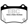 Kit plaquettes arrière EBC bleu SUBARU STI légende édition43962