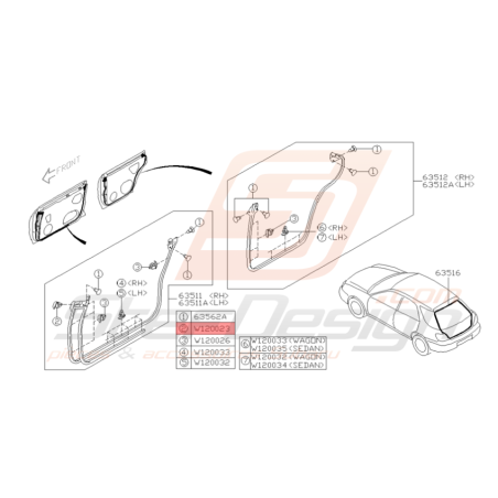 Agrafe Joint de Porte Avant Adaptable Subaru WRX STI 01-0744219