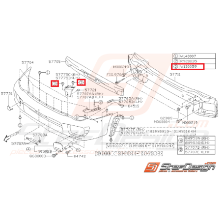 Clip Pare Boue Adaptable pour Subaru GT WRX STI44602