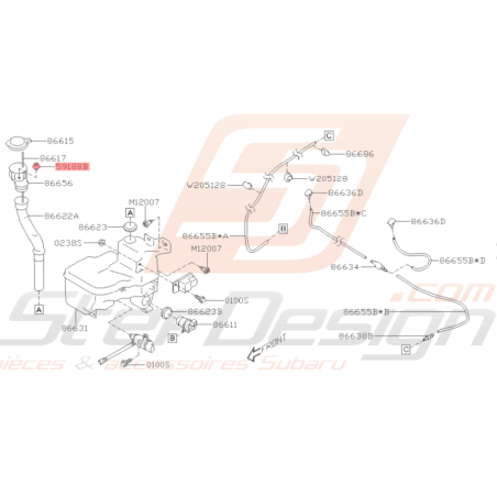 Clip Pare Choc / Passage de Roue Adaptable Subaru44604