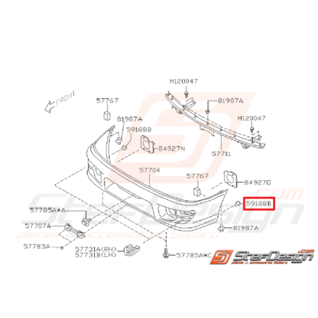 Clip Pare Choc / Passage de Roue Adaptable Subaru44607
