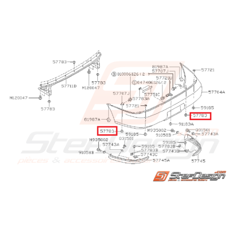 Clip Adaptable pour Subaru GT WRX/STI FORESTER44614