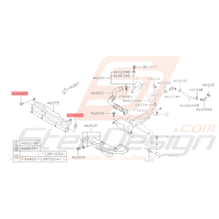 Clip Pare Choc Avant et Arrière Adaptable Subaru WRX STI 01-14 BRZ 13-1944623