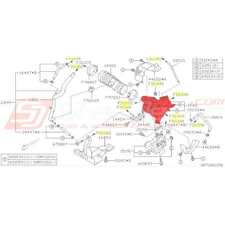 Turbo origine pour Subaru Legacy 2004 diesel EJ20Z44662