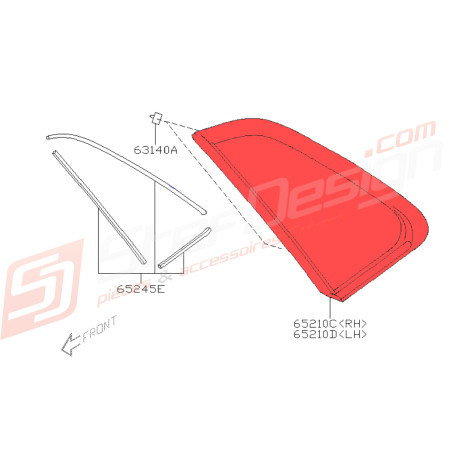 Custode arrière pour Subaru STI 08.2011 à 07.201244794