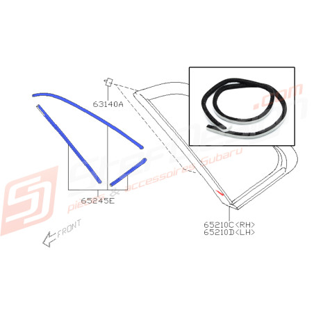 Joints de custode arrière de 08.2011 au 07.201244795