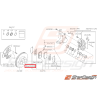 Kit complet Montage Plaque de Frein Avant avec Tole Origine Subaru GT 99-00 WRX 01-0545032