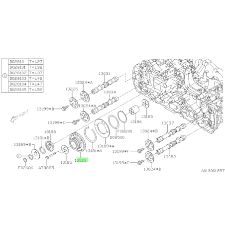 Pignon Réducteur de Pompe à Essence Origine pour Subaru Impreza et Forester 2010+ EE20Z DIESEL45127