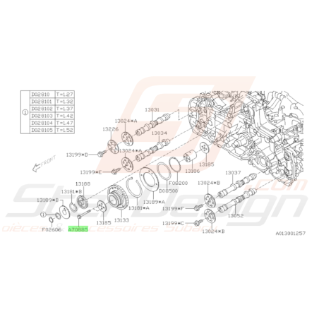 Vis de Poulie de Pompe Essence Origine pour Subaru Moteur Diesel45130