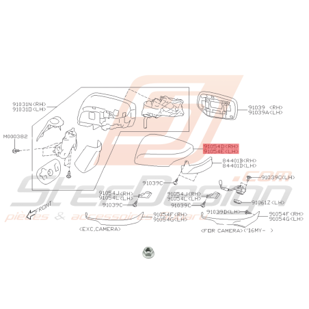 Couvercle Rétroviseur Droit et Gauche Bleu Nacré Origine Subaru STI 2015-201945186