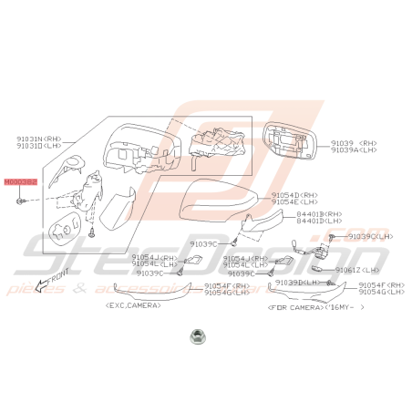 Boulon 6X16 Origine Subaru STI 2015-201945192